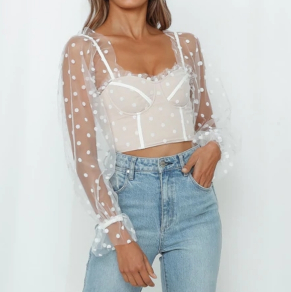 Princess Polly Tops - RUNAWAY Chloe Corsett Crop Top